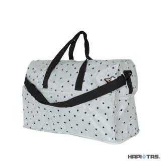 【HAPI+TAS】新 日本原廠授權 大摺疊旅行袋 薄荷躲貓貓(H0004/旅行袋/ 摺疊收納袋/購物袋)