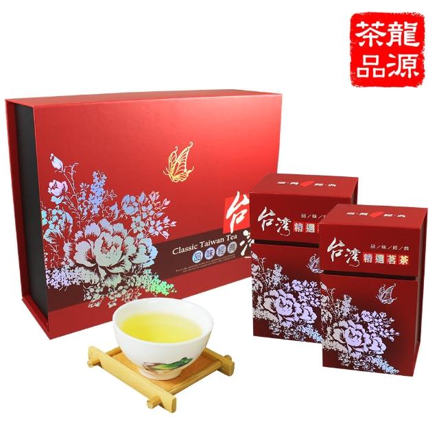 【龍源茶品】福壽梨山經典茗品烏龍茶葉禮盒2罐組(150g/罐-共300g/附提袋/可茶几茶具冷泡茶/冬茶)