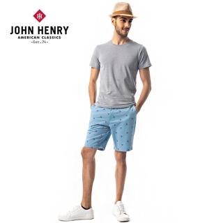 【JOHN HENRY】簡約純色百搭短袖T恤-淺灰
