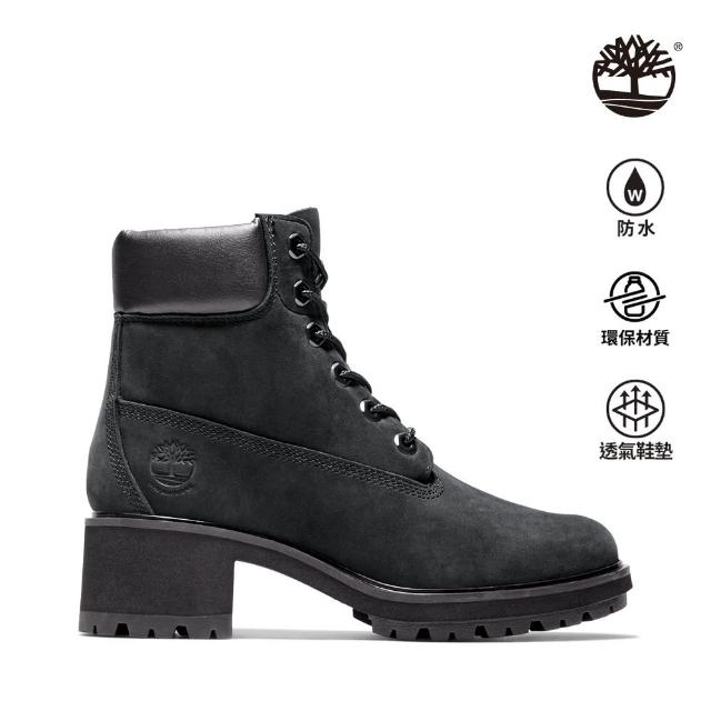 【Timberland】女款黑色磨砂革防水6吋低跟靴(A25C4001)