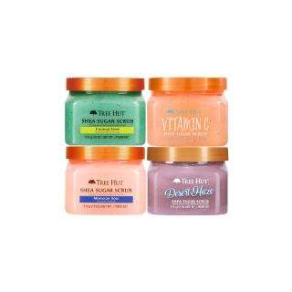 【TREE HUT 樹上小屋】乳油木蜜糖身體磨砂膏510gx2入(多款可選/身體去角質/潤澤/花香/果香)