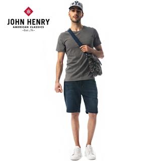 【JOHN HENRY】簡約純色百搭短袖T恤-深灰