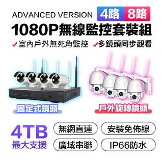 【u-ta】無線監控NVR主機套裝組-室內鏡頭*4+防水鏡頭*4(頂級8路配套組@)
