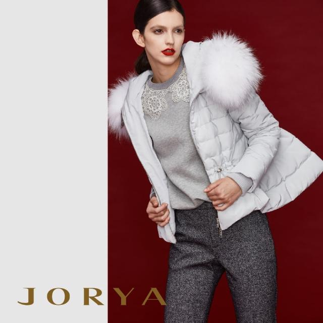 【JORYA】J1602201水鑽蕾絲領肩設計拉鍊式上衣