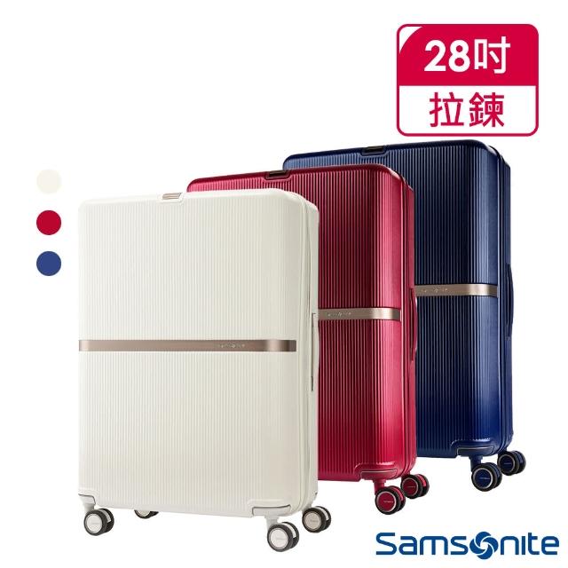 【Samsonite 新秀麗】28吋MINTER可擴充防盜拉鍊PC前掛釦TSA避震飛機輪托運行李箱 多色可選(HH5)