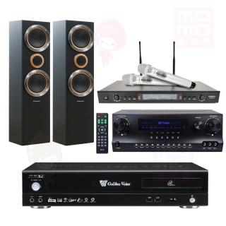 【金嗓】點歌機4TB+擴大機+無線麥克風+喇叭(CPX-900 R2+DW1+SR-928PRO+S-RS55TB)
