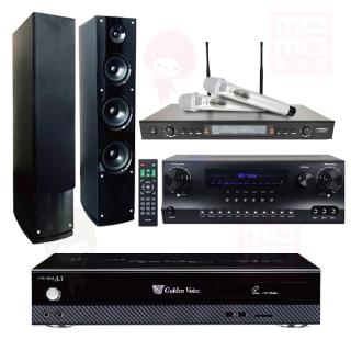 【金嗓】點歌機4TB+擴大機+無線麥克風+喇叭(CPX-900 A3+DW1+SR-928PRO+AS-138)