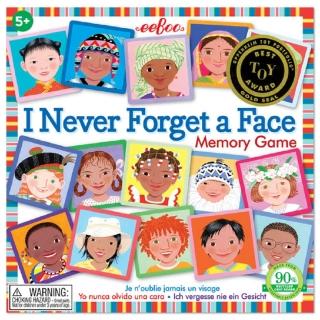 【美國 eeBoo 桌遊】I Never Forget a Face Square Memory Game(記憶遊戲桌遊  人物篇)