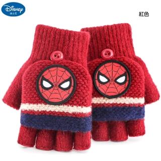 【TDL】漫威英雄蜘蛛人美國隊長兒童手套露指手套保暖兩用手套 334545(平輸品)
