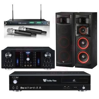 【金嗓】點歌機4TB+擴大機+無線麥克風+迴授抑制器+喇叭(CPX-900 R2+DB-8AN+ACT-869PRO+XLS-28)