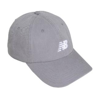 【NEW BALANCE】棒球帽 Logo Baseball Cap 男女款 紐巴倫 基本款 老帽 穿搭 帽圍可調 灰 白(LAH91014SEL)