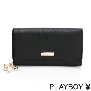 【PLAYBOY】壓扣長夾 情人絮語系列(黑色)