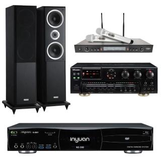 【音圓】點歌機4TB+擴大機+無線麥克風+迴授抑制器+喇叭(S-2001 N2-350+AK-7+SR-928PRO+W-260)