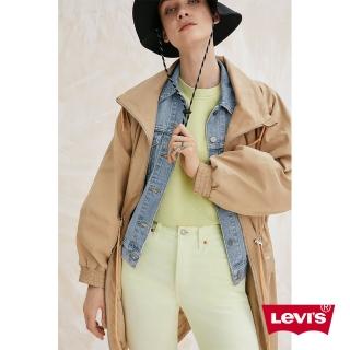 【LEVIS】女款 長版工裝風抽繩卡其風衣外套 / 春夏形象款 熱賣單品