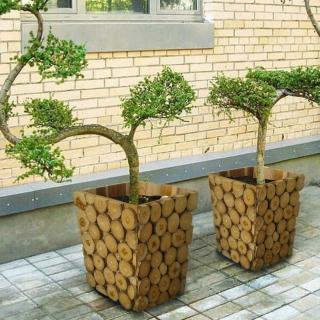 【吉迪市柚木家具】柚木復古造型花桶 LT-090A(置物桶 收納桶 垃圾桶)