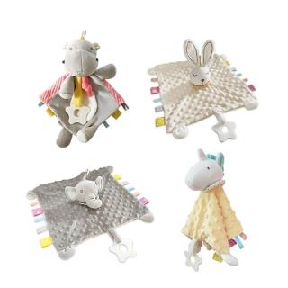 【OCEANBABY】可愛動物捏捏安撫巾(寶寶玩具/安撫/抓握練習/觸感刺激/學習/玩具/新生兒/彌月禮)