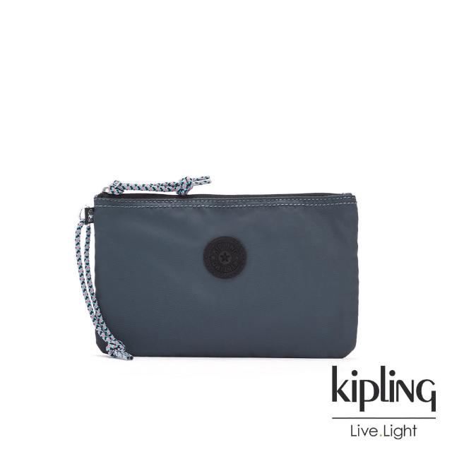 【KIPLING】復古海軍藍簡約休閒配件包-CASUAL POUCH