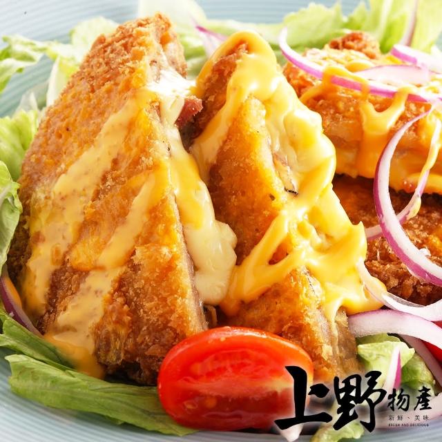 【上野物產】日式豬排新革命 起司融漿豬排x3包(800g/10片/包)