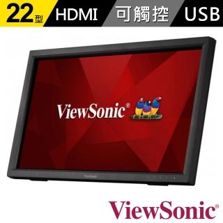 【ViewSonic 優派】TD2223 22型 紅外線觸控式螢幕(16:9/TN/75Hz/VGA/HDMI/含喇叭)