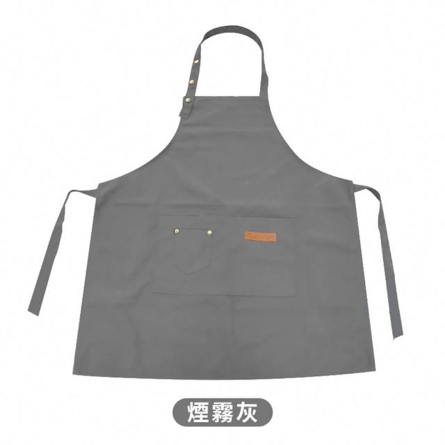 【DREAMCATCHER】新升級防水帆布工作圍裙(料理圍裙 廚房圍裙 防水裙 美容圍裙)
