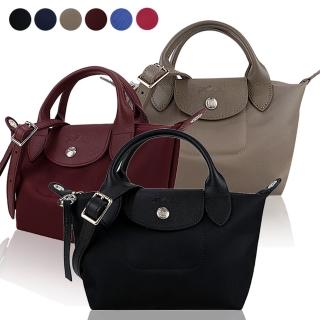 【LONGCHAMP】LE PLIAGE NEO系列新款厚尼龍奔馬短把手提/斜背兩用包(迷你/多色選)