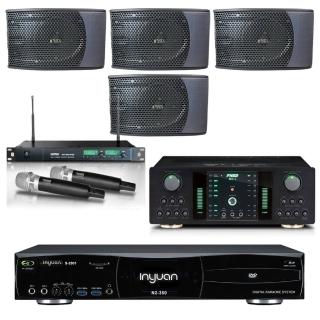 【音圓】點歌機4TB+擴大機+無線麥克風+迴授抑制器+兩對喇叭(N2-350+NO-1+ACT-869PRO+KS-9980PRO)