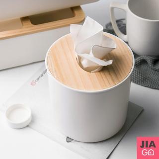 【JIAGO】圓形木蓋紙巾盒