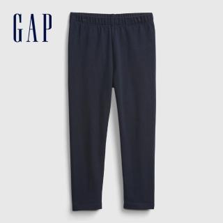 【GAP】女幼童 布萊納系列 基本款素色針織褲(760343-藏青色)