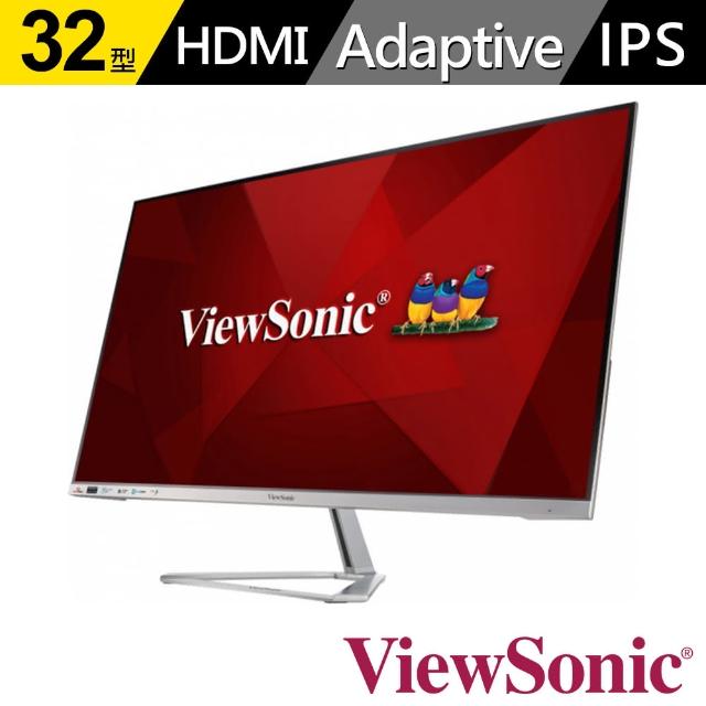 【ViewSonic 優派】VX3276-2K-MHD 32吋 IPS QHD 娛樂螢幕(16:9/IPS/75Hz/HDMI/VGA/含喇叭)