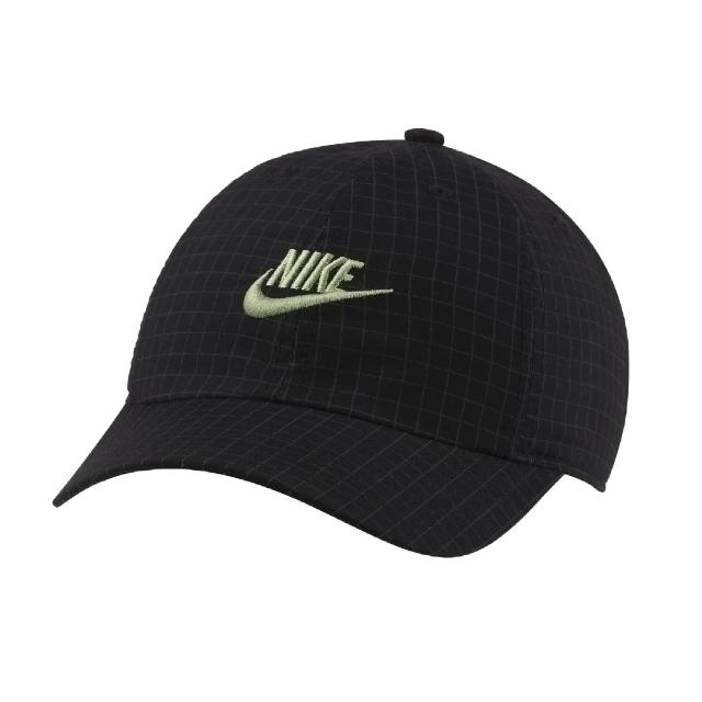 【NIKE 耐吉】棒球帽 Kids Heritage86 Cap 童款 遮陽帽 外出 小朋友 帽圍可調 網格 黑 綠(DC4049-010)