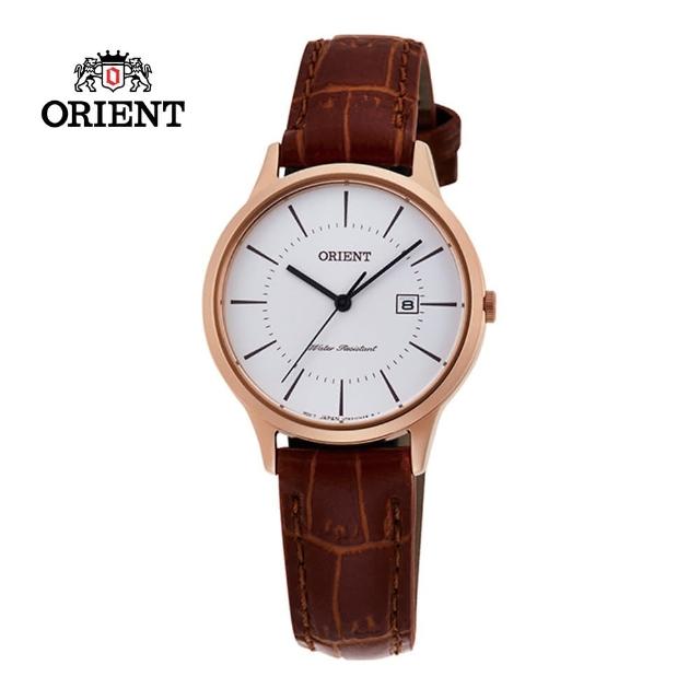 【ORIENT 東方錶】ORIENT 東方錶 CONTEMPORARY 系列 玫瑰金 皮帶款 白色 - 30mm(RF-QA0001S)