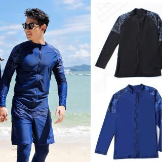 【泳衣果】外套泳衣男單外套爾杰沖浪拉鍊外套(M-XL)