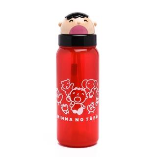 【SANRIO 三麗鷗】大寶造型頭掀蓋吸管水壺 500ml 紅(餐具雜貨)