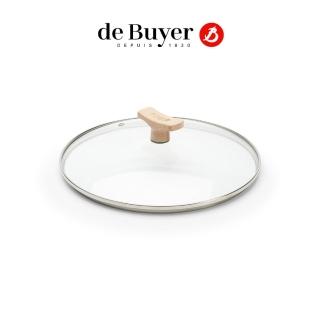 【de Buyer 畢耶】『原礦木柄系列』炒鍋/湯鍋專用玻璃鍋蓋24cm