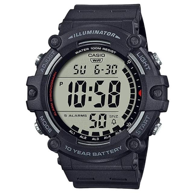 CASIO 卡西歐【CASIO 卡西歐】卡西歐大液晶野戰電子錶-黑(AE-1500WH-1A)