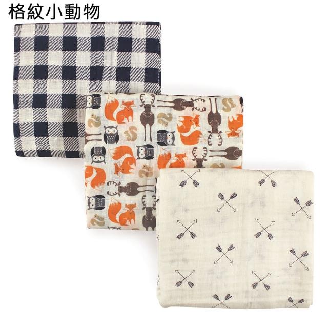 【Hudson Baby】嬰兒多用途純棉紗布巾包巾3入組(寶寶新生兒muslin浴巾/哺乳巾/推車毯/彌月禮)