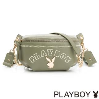【PLAYBOY】單肩背包-腰包款型 Chic系列(綠色)