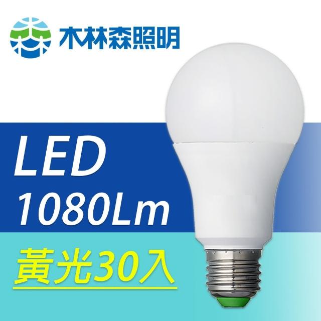 木林森照明【木林森照明】12W LED燈泡黃光30入