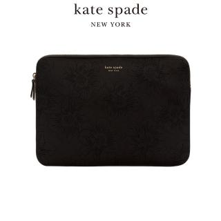 【KATE SPADE】13吋筆電蜀葵壓花緩震保護包/袋(黑色)