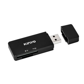 【KINYO】USB3.0 SD/TF記憶卡雙插槽讀卡機(相機/行車紀錄器/手機 KCR-120)