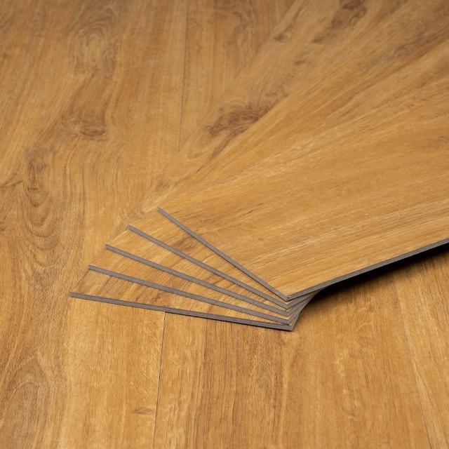 【樂嫚妮】免膠仿木紋地板-加大款 木地板 質感木紋地板貼 LVT塑膠地板 防滑耐磨 自由裁切 30片/2坪 韓國製