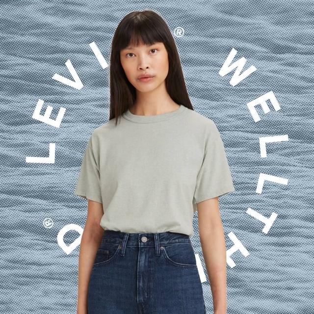 LEVIS【LEVIS】Wellthread環境友善系列 女款 短袖T恤 / 有機棉 / 天然染色工藝-人氣新品
