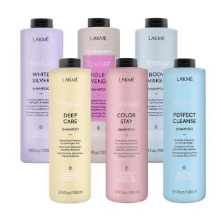 【LAKME 萊肯】專業洗髮精 1000ml 任選1入(深度.出色.蛻變.昇華.矯色/平輸航空版)