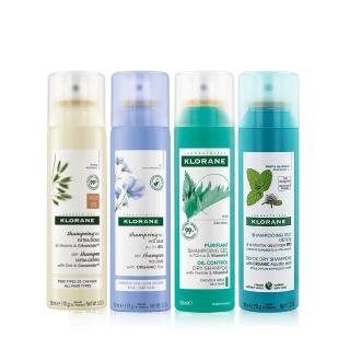 【KLORANE 蔻蘿蘭官方直營】任選3入乾洗髮噴霧150ml(涼感/豐盈/澎鬆/根源控油)