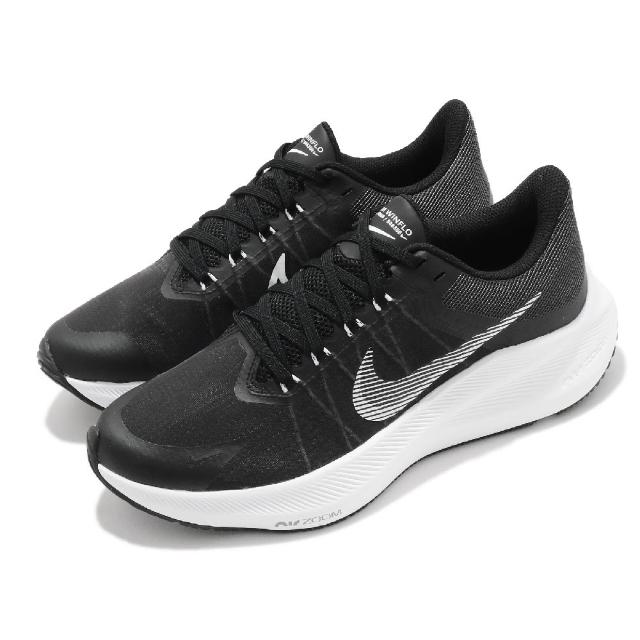 【NIKE 耐吉】慢跑鞋 Winflo 8 運動 女鞋 輕量 透氣 舒適 避震 路跑 健身 黑 白(CW3421-005)