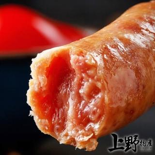 【中秋烤肉 上野物產】台灣豬 噴汁爆卵飛魚卵香腸x6包(300g土10%/包 烤肉  烤肉組 燒肉)