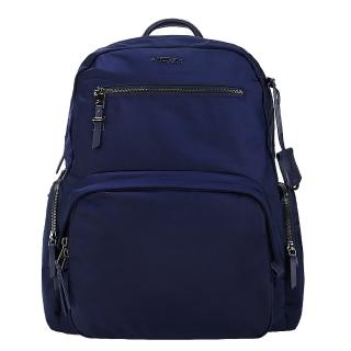 【TUMI】VOYAGEUR CARSON系列尼龍15吋筆電後背包(午夜藍X黑)