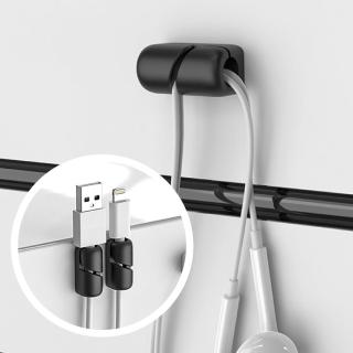 【線材收納】矽膠線材固定理線器-10入組(整線器 固線 束線帶 繞線器 線材 耳機 充電線整理 掛勾 3C)