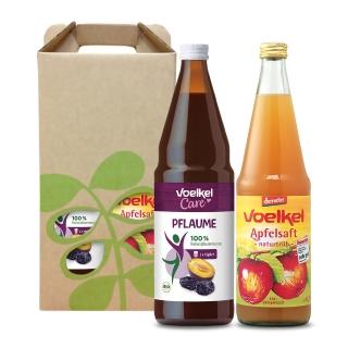 【O’Life 機本生活】Voelkel 黑棗汁750ml+蘋果汁700ml(共2入)