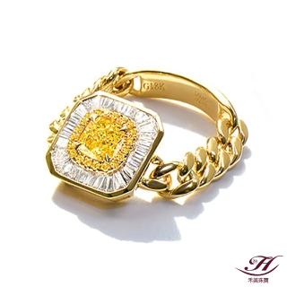 【禾美珠寶】0.50ct 天然濃彩黃彩鑽戒指SN751(Fancy Intense Yellow)